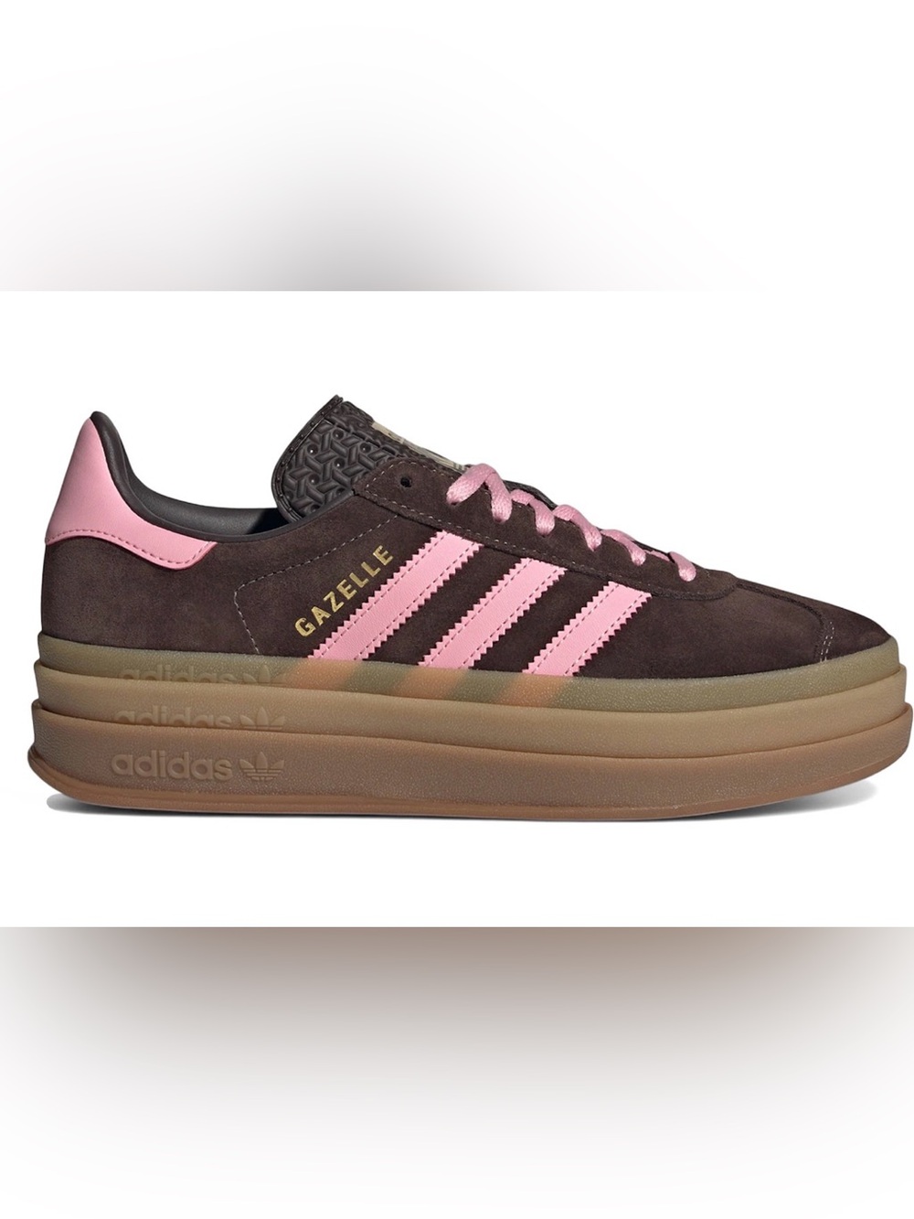 NWT adidas Gazelle Bold IH6786 Aurora Coffee Pink Platform Sneakers - Picture 2 of 10